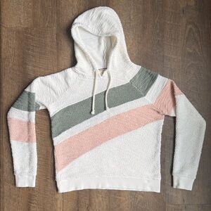 Faherty Women's Vista Reverse Terry Knit Hoody Sweater Size X-Small